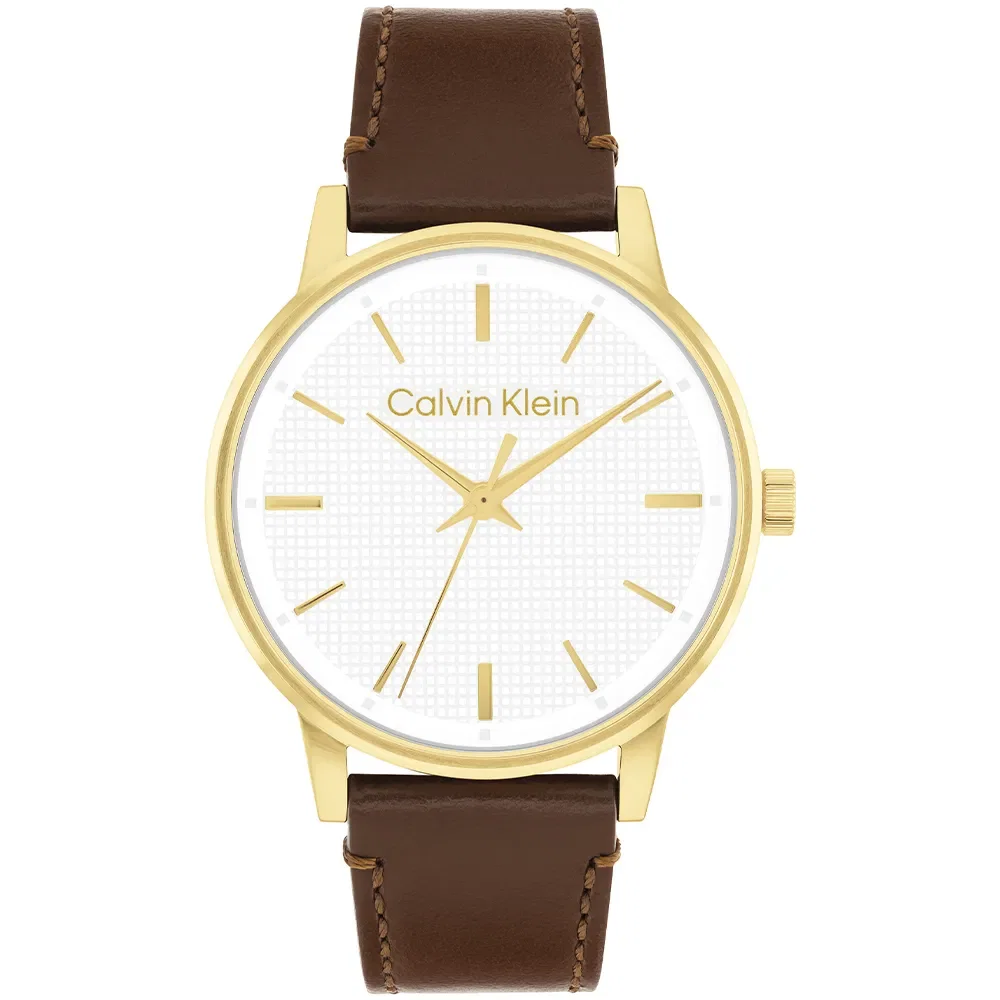 Relógio Calvin Klein CK Linked Masculino em Couro Marrom 25200503 — imagem 1