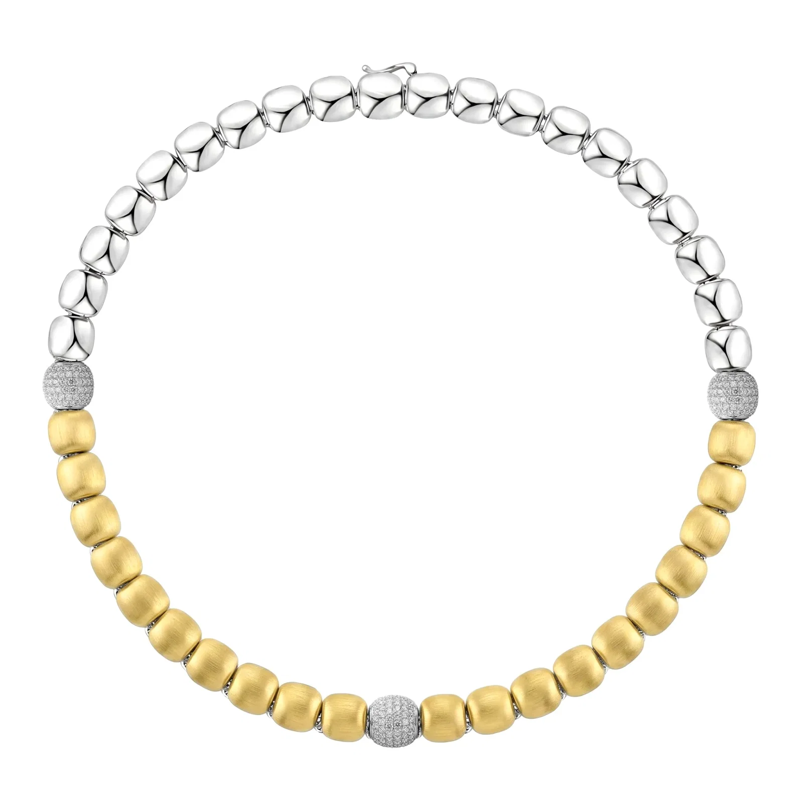 Colar Capri em Prata 925 e Ouro Amarelo 18k com Diamantes 0,4 ct — imagem 1