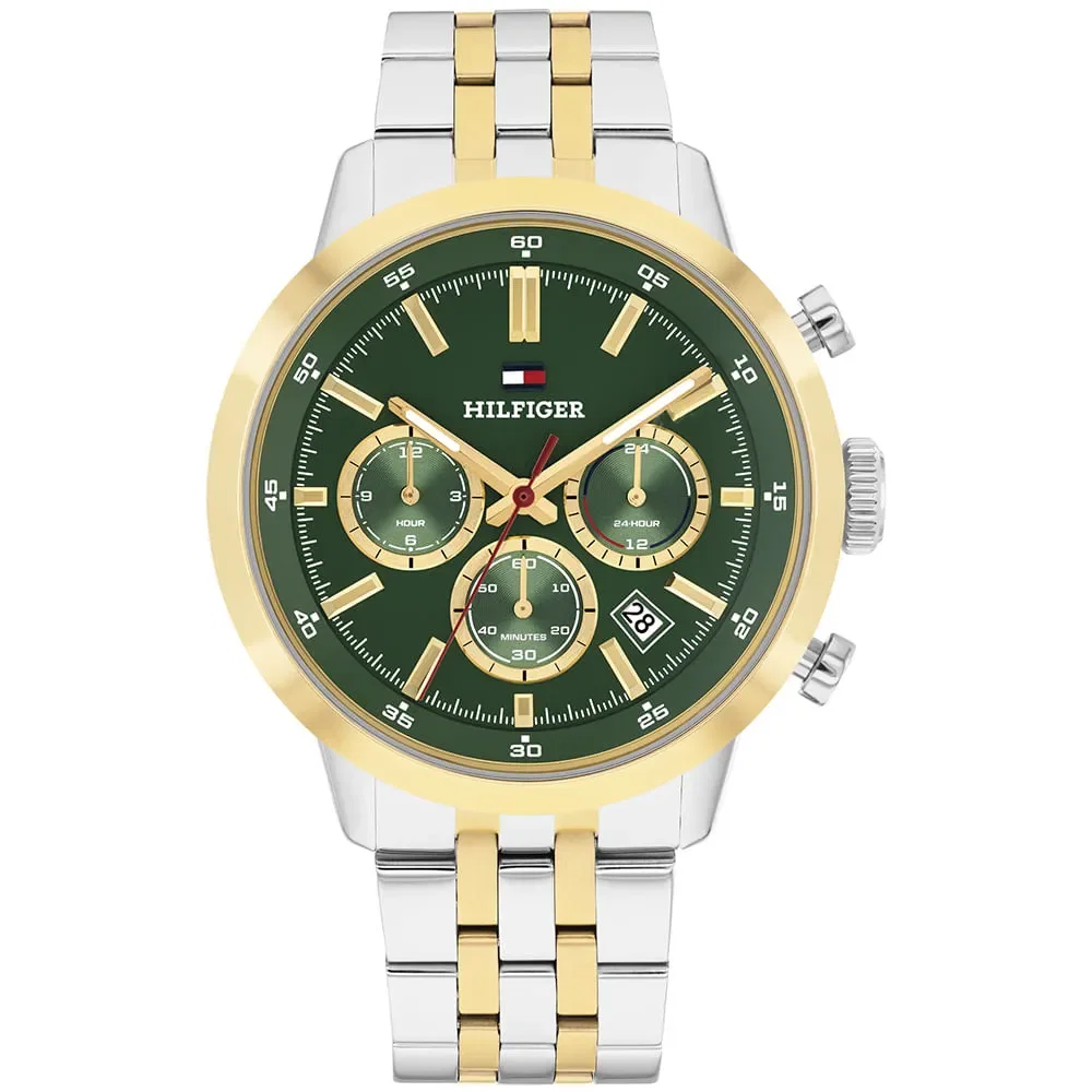Relógio Tommy Hilfiger Kent Masculino em Aço Prateado e Dourado 1710754