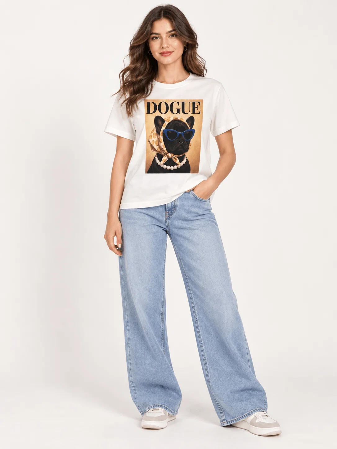 T-Shirt Buldogue Lenço - Off White — imagem 1