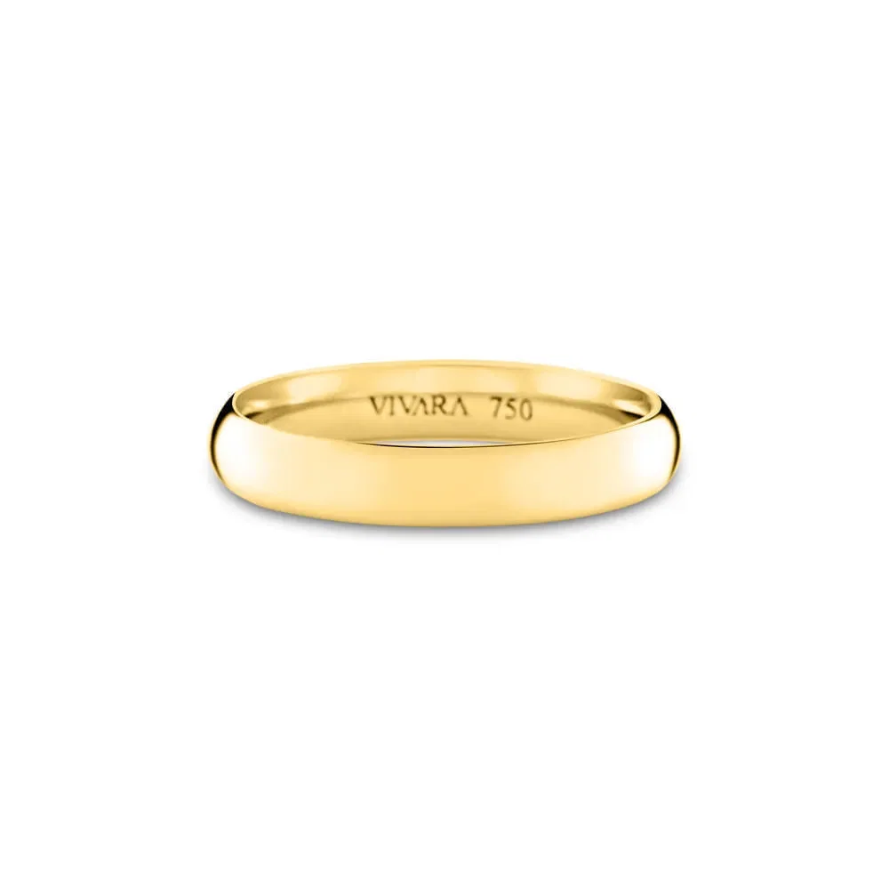 Aliança Lovely em Ouro Amarelo 18k, 4mm