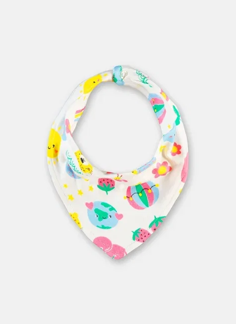 Babador Bandana Para Bebê Menina Em Suedine Multicolor Up Baby