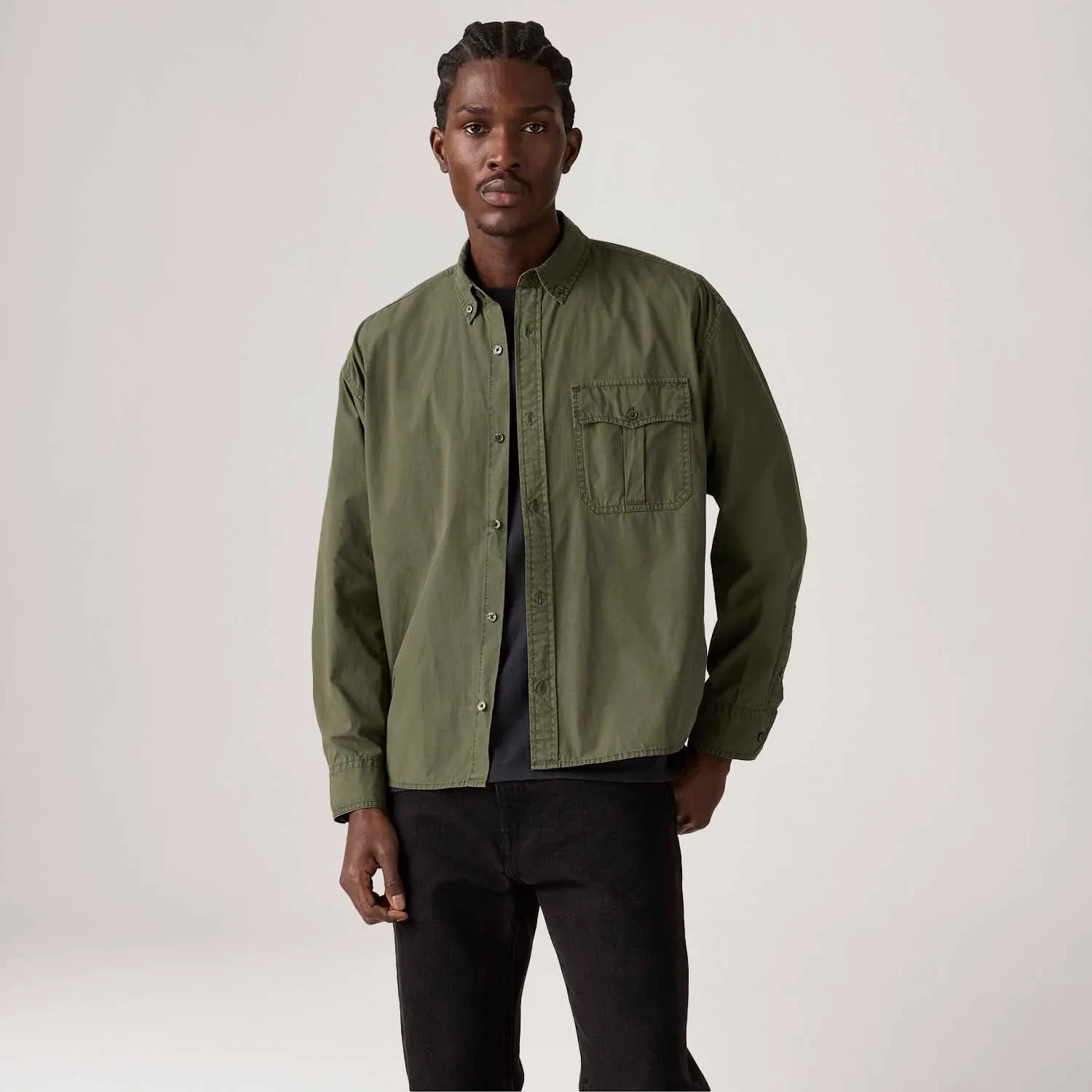 Camisa Levi's® Zandt Cropped Verde — imagem 1