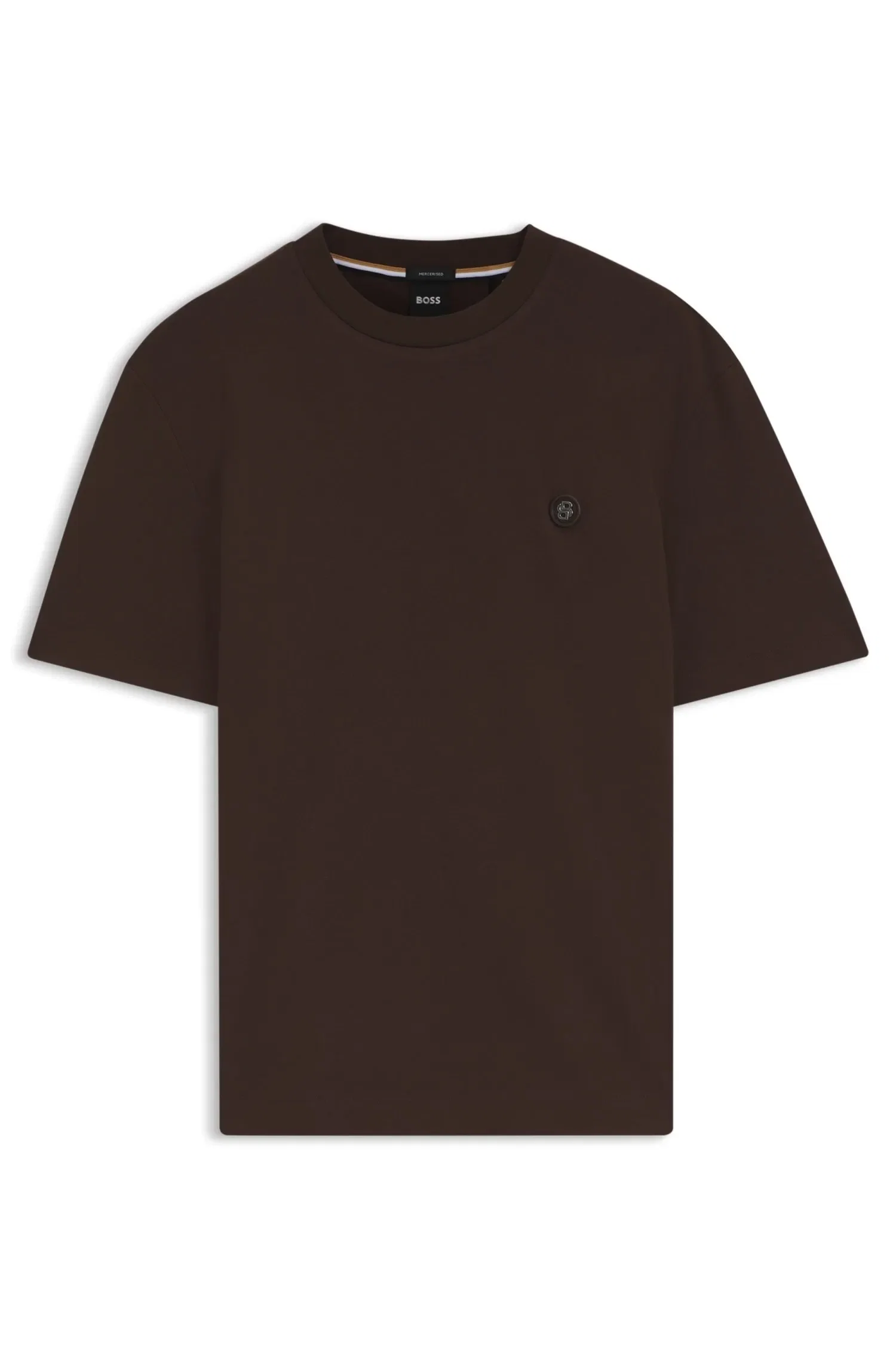 Camiseta De Algodão Mercerizado Com Monograma Double B — imagem 1