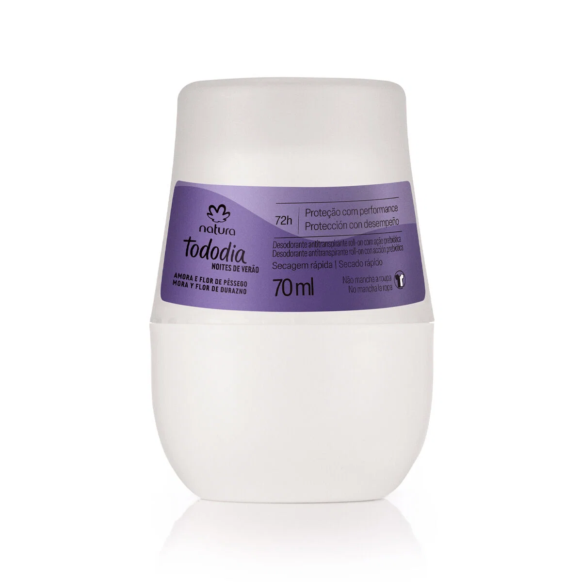 Desodorante Antitranspirante Roll-on Tododia Amora e Flor de Pêssego 70 ml — imagem 1