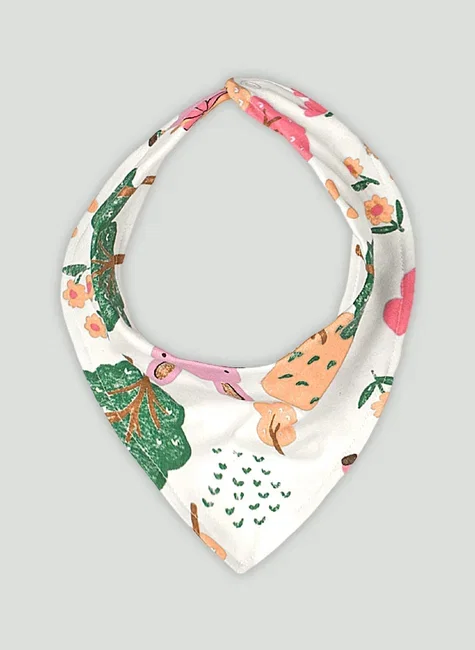 Babador Bandana Essentials para Bebê Menina (Off White) Up Baby