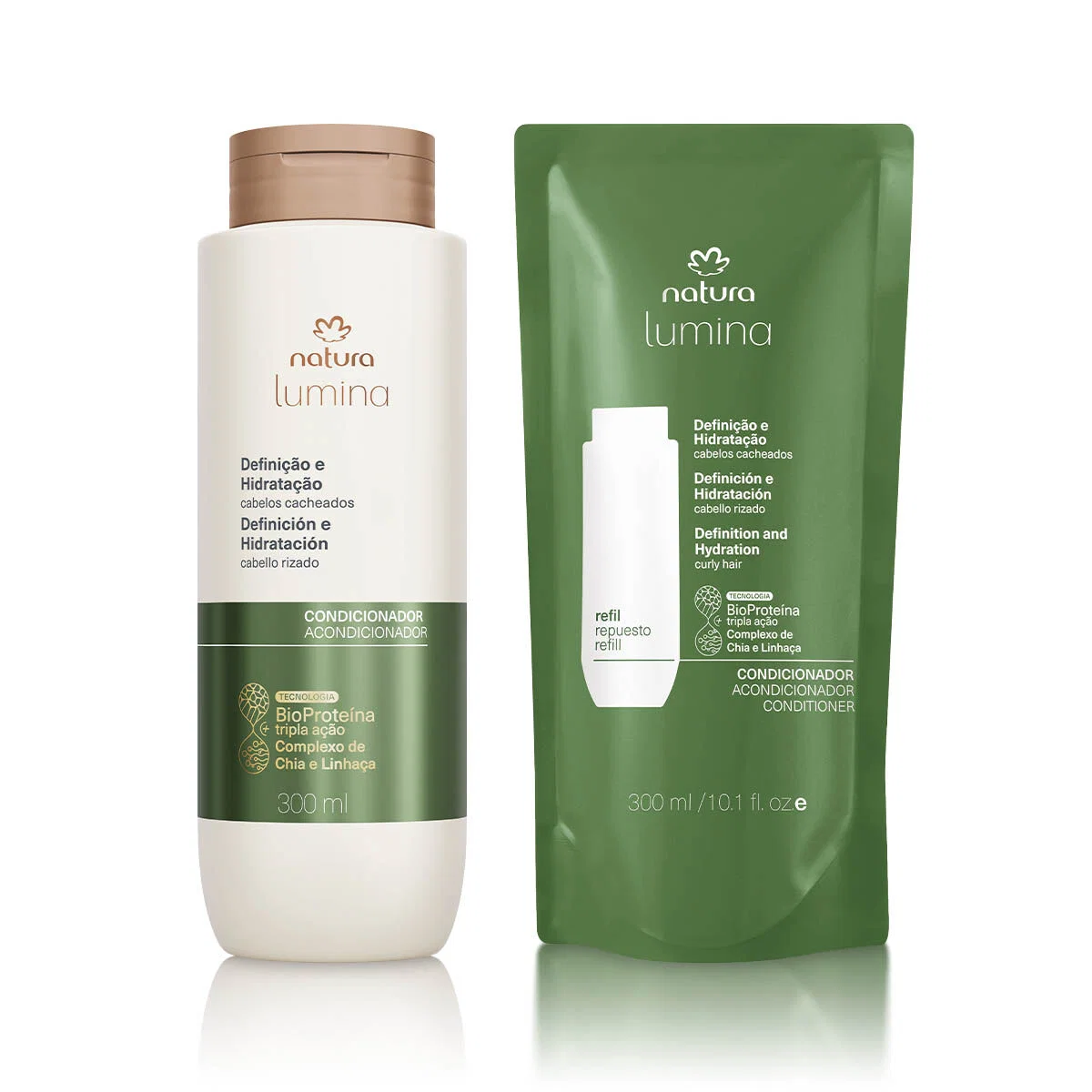 Kit Condicionador com Refil Lumina Definição e Hidratação de Cabelos Cacheados — imagem 1