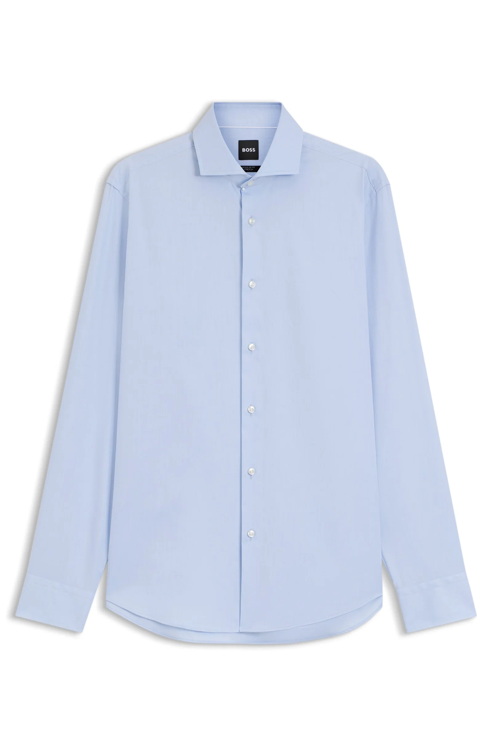Camisa Regular Fit Em Sarja De Algodão