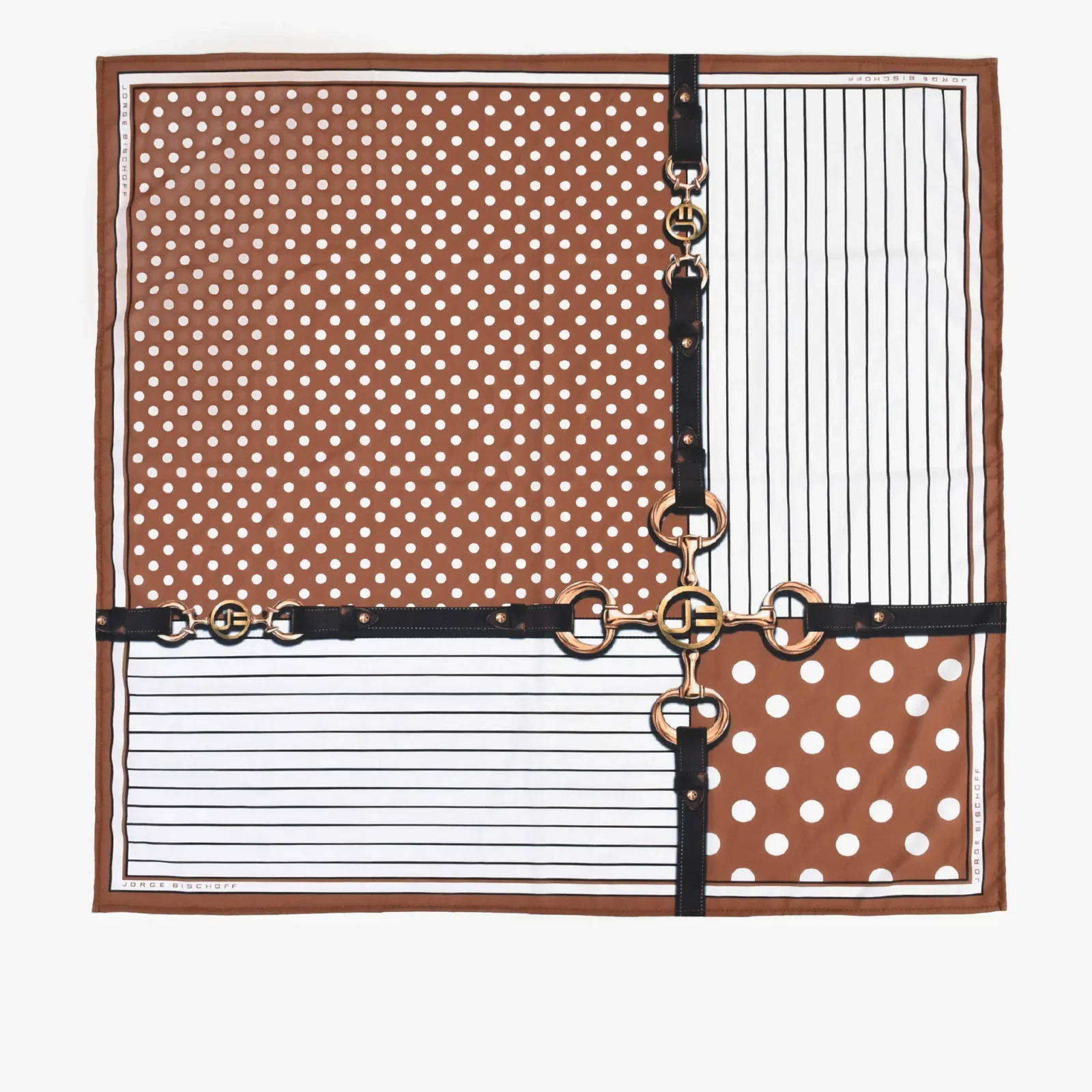 Lenço Acetinado Estampado Multi 70x70