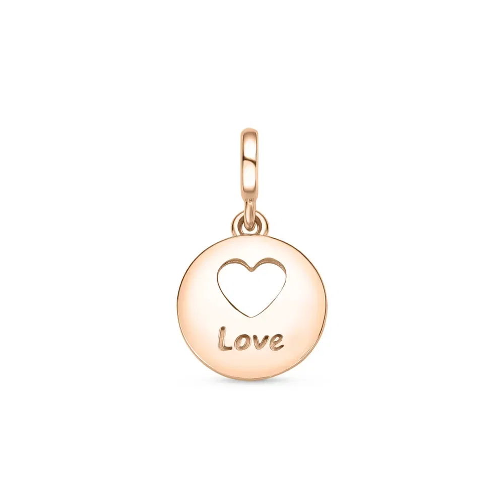 Pingente Life Mama Coração Love em Liga Rosé com Banho de Ouro Rosé 18k — imagem 1