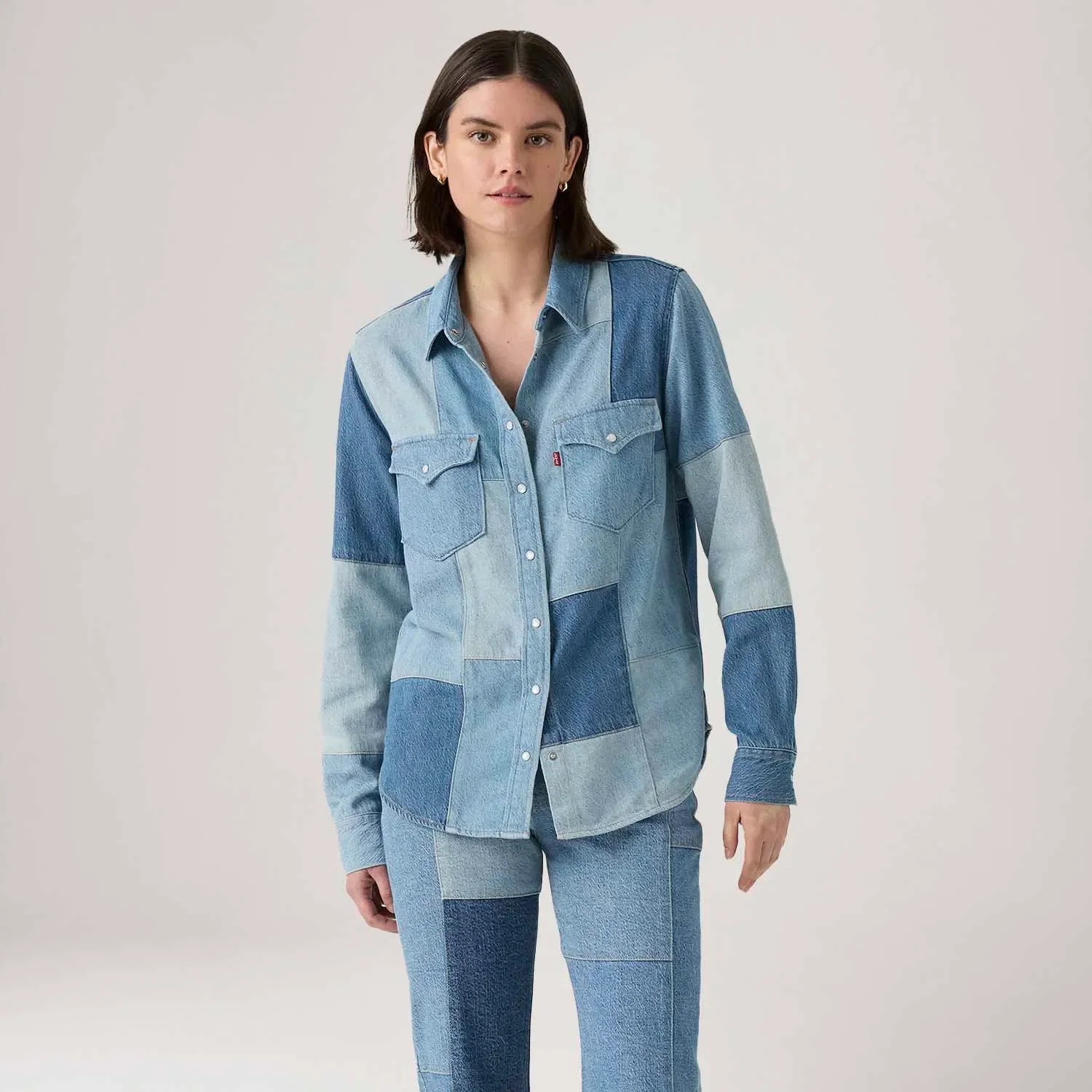 Camisa Jeans Levi's® Patchwork Iconic Western