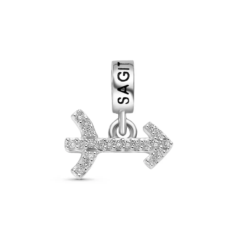 Pingente Life Signo Sagitário em Prata 925 com Pedras Incolores — imagem 1