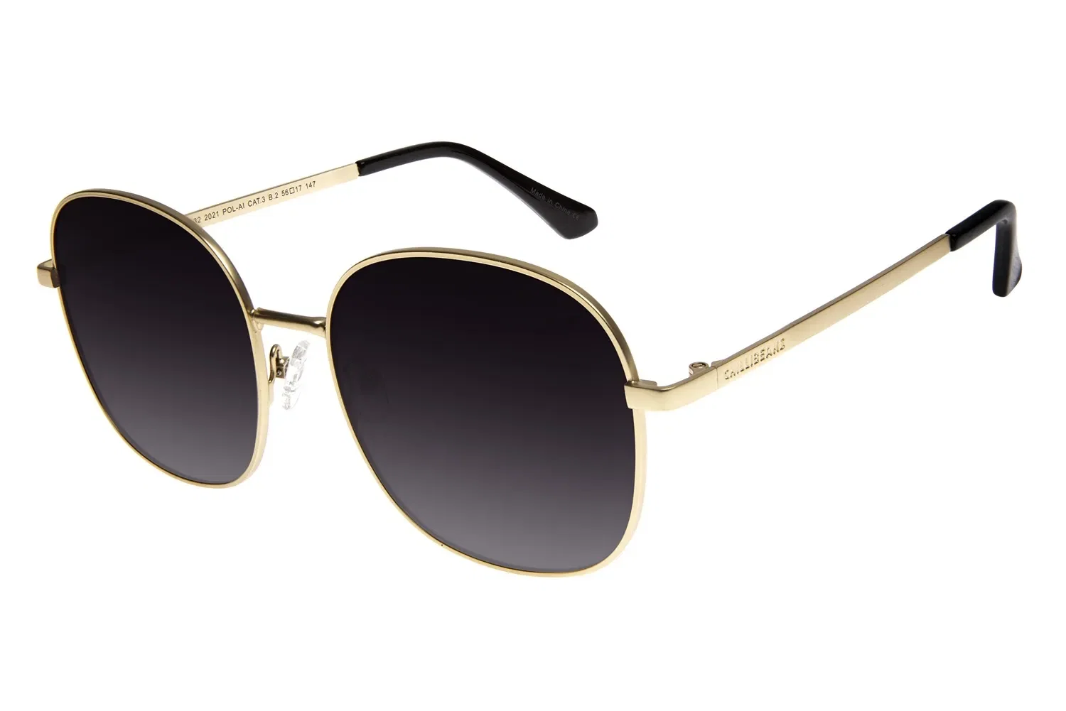 Óculos de Sol Feminino Chilli Beans Polarizado Redondo Slim Dourado — imagem 1