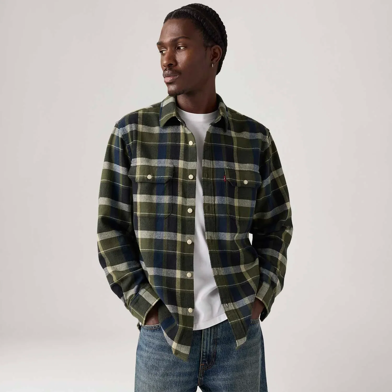 Camisa Levi's® Jackson Worker Xadrez Verde