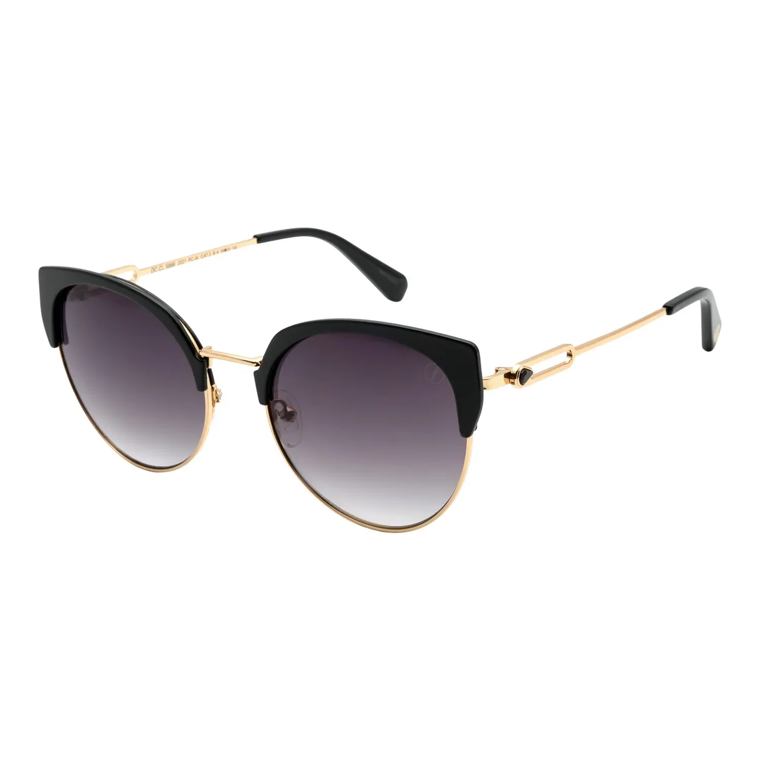 Óculos de Sol Feminino Marilyn Monroe Redondo Degradê Dourado — imagem 1