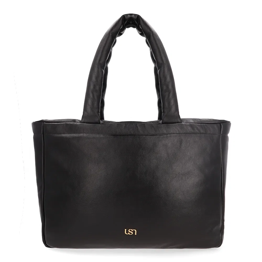 Bolsa Shopper Couro Preta — imagem 1