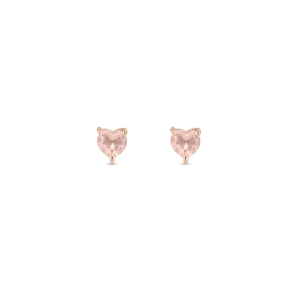 Brinco Life Unique Liga Rosé e Quartzo Rosa — imagem 1