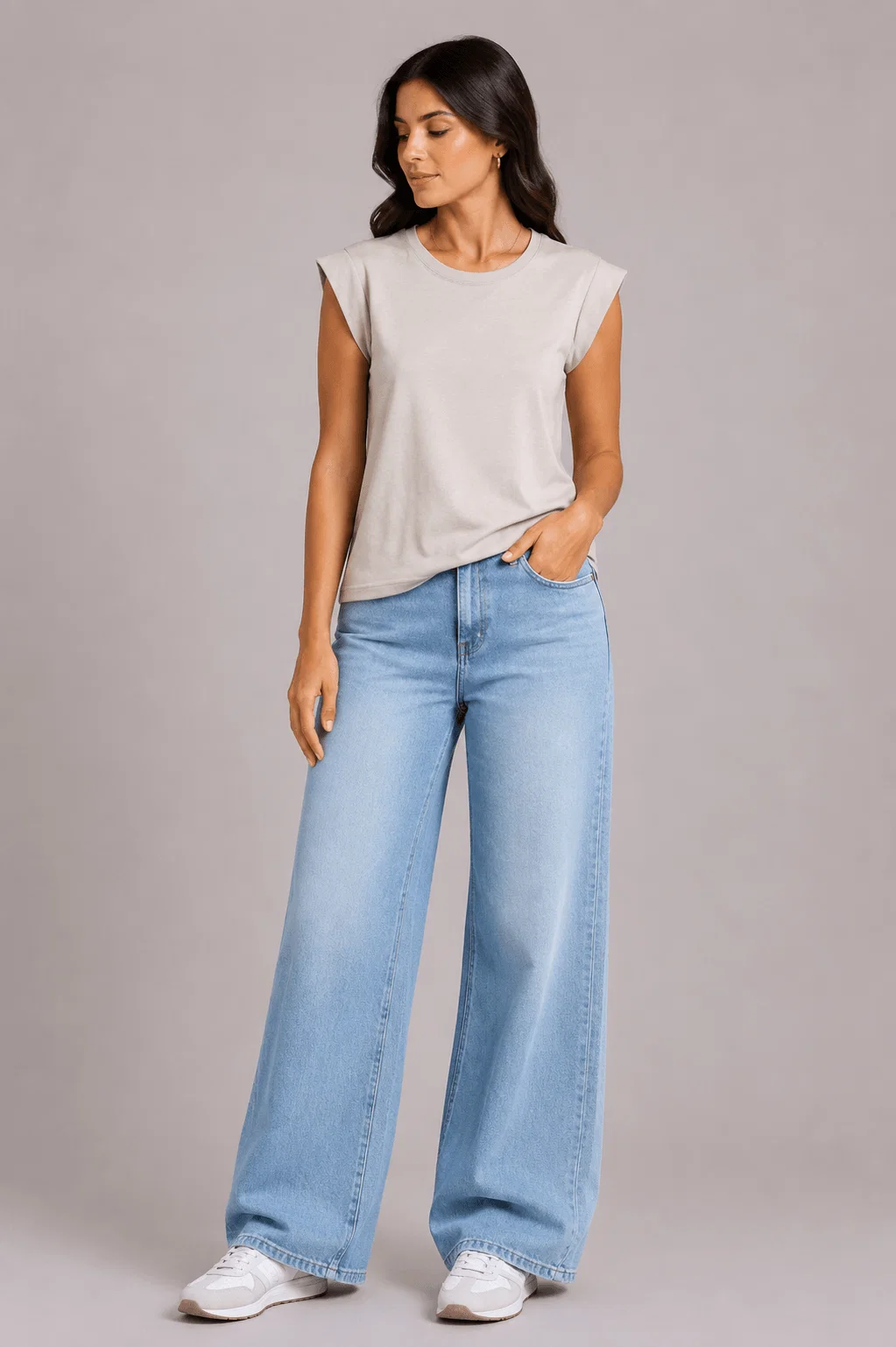 Blusa Muscle Tee Algodão Peruano - Caqui