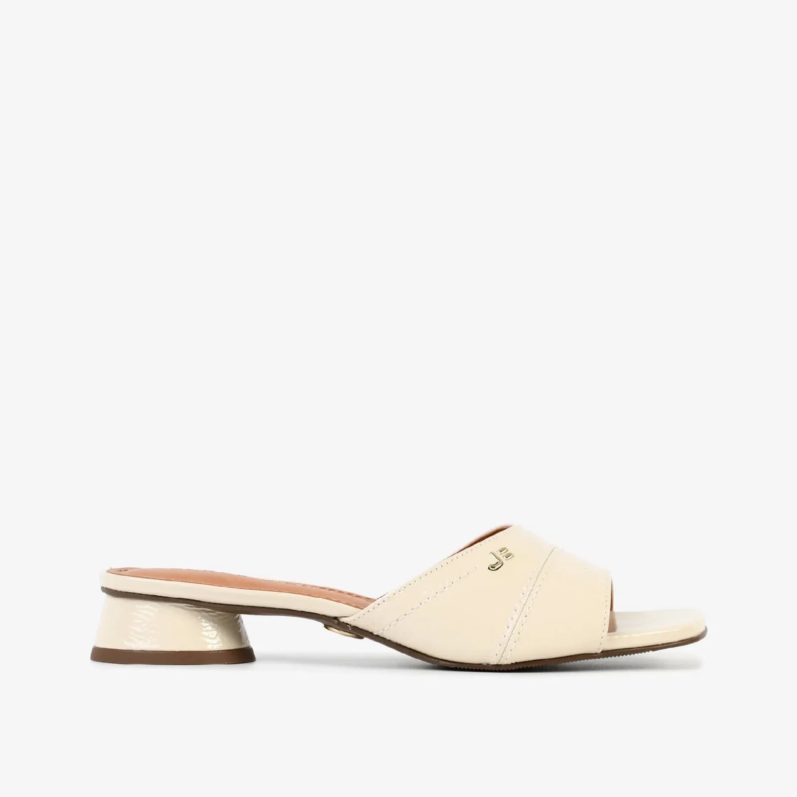 Tamanco Off White Bruleé Verniz