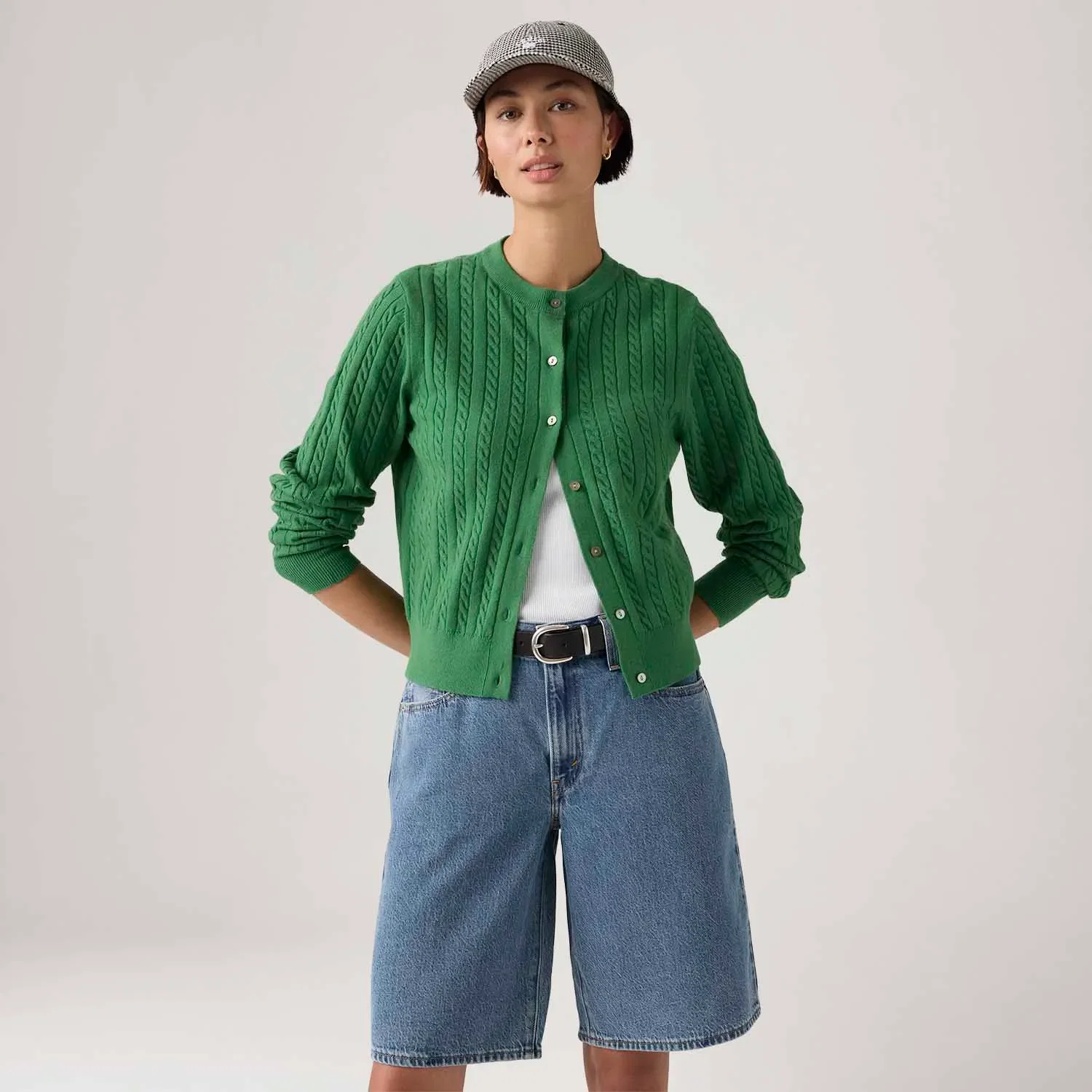 Cardigã Levi's® Super Soft Crewneck Verde — imagem 1