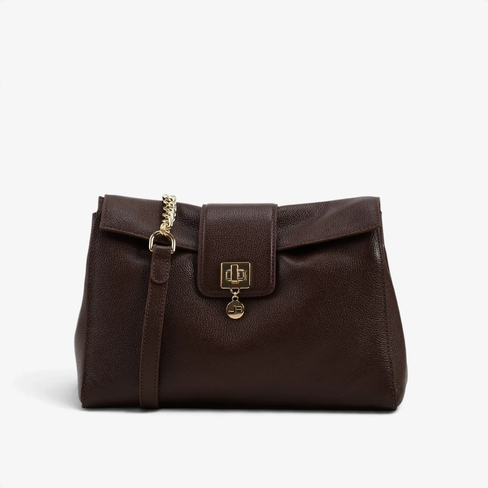 Bolsa Transversal Marrom Café Couro