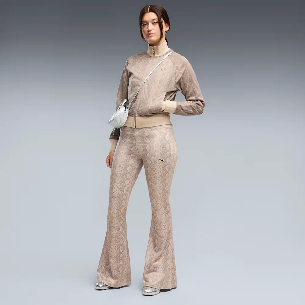 Calça Snake Print Pack Flared Slim Feminina