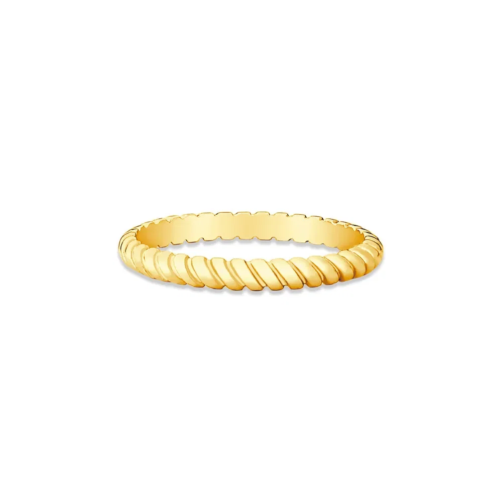 Anel Life Textura em Prata 925 com Banho de Ouro Amarelo 18k — imagem 1