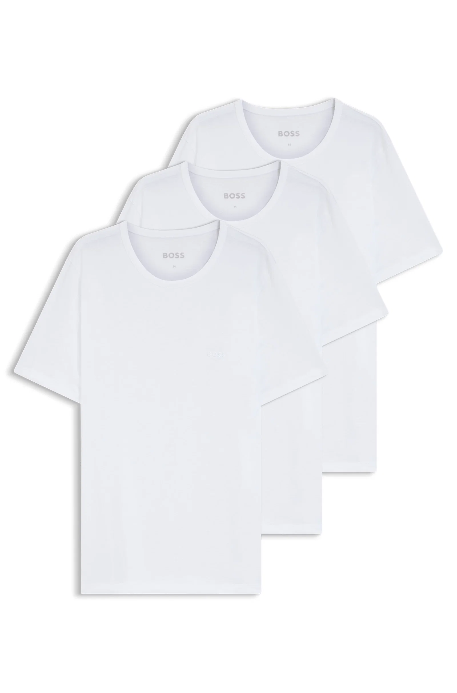Pack De 3 Camisetas Com Logo Bordado Em Algodão