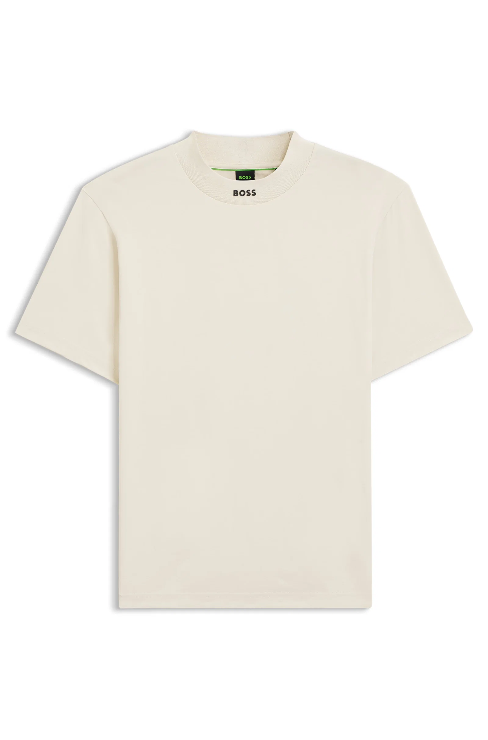 Camiseta Em Algodão Elástico Com Logo