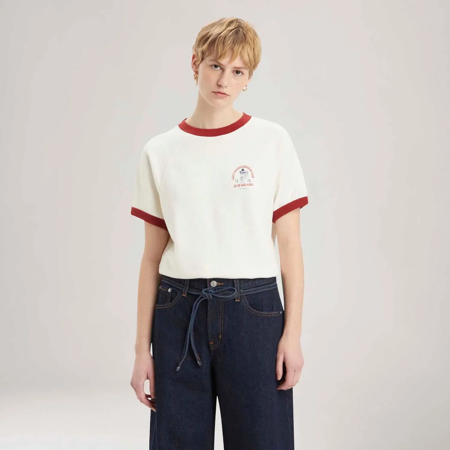 Camiseta Moletom Levi's® Graphic Marina Crew Branco Manga Curta — imagem 1