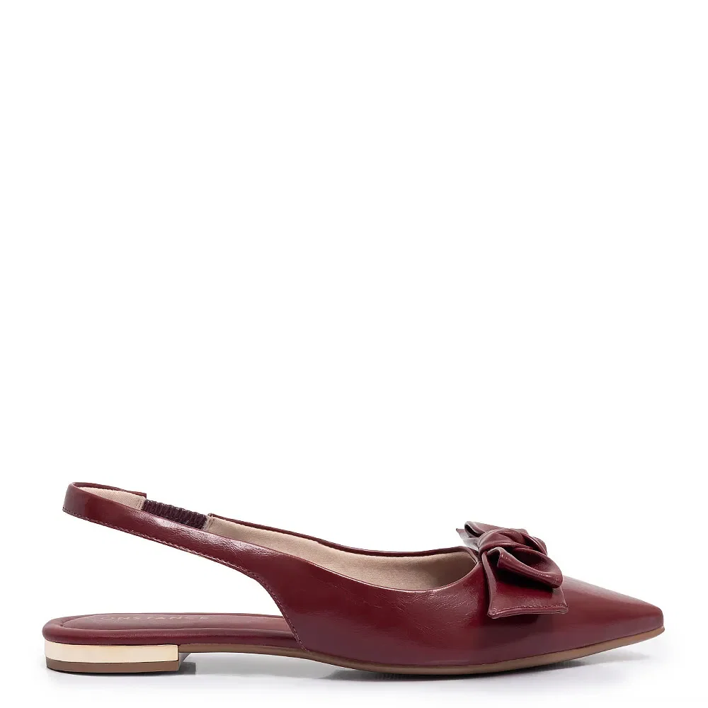 Sapatilha Bordô Slingback Laço — imagem 1