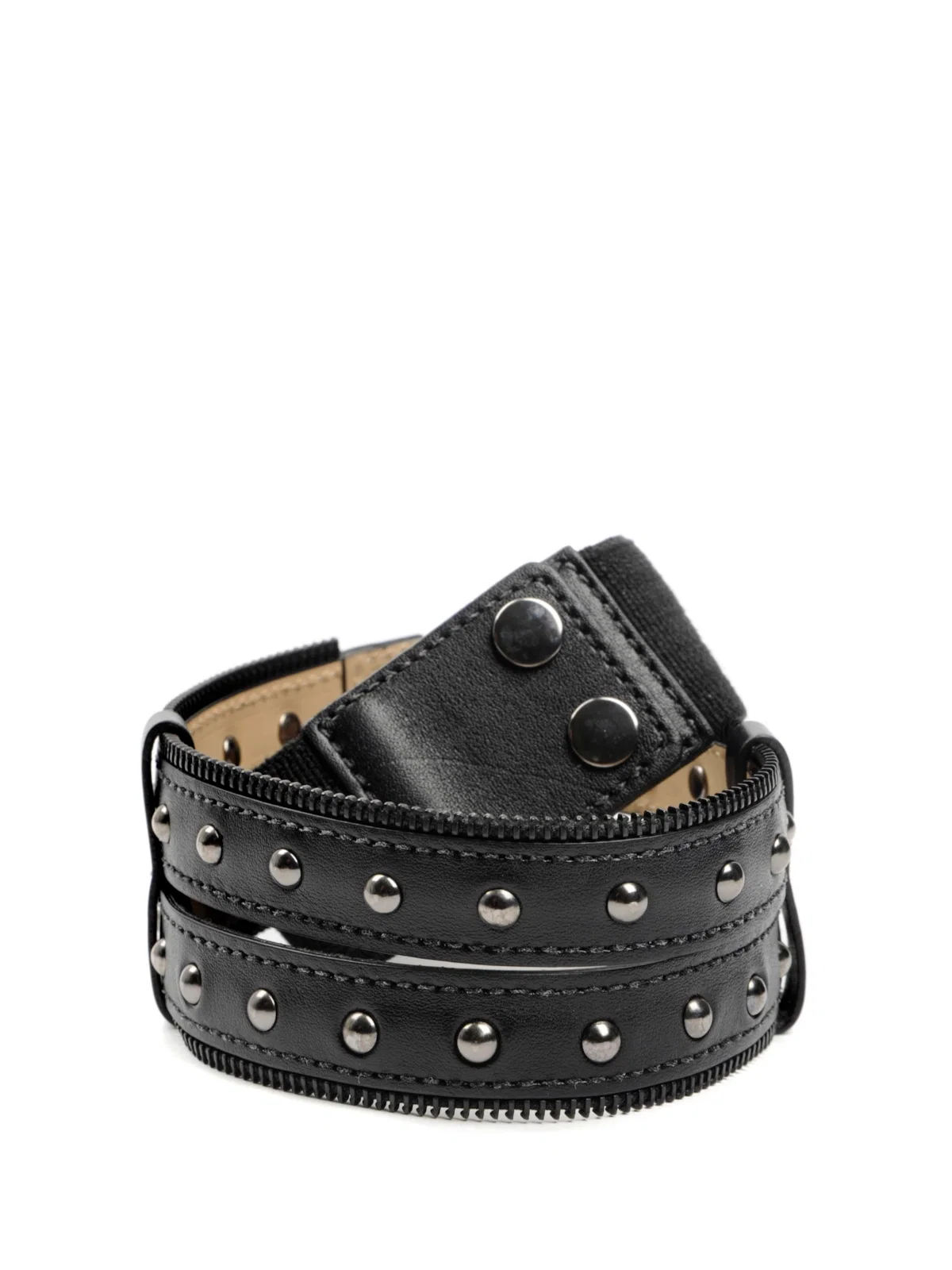 Cinto Cintura Bolinhas de Metal Napa Ellus Preto