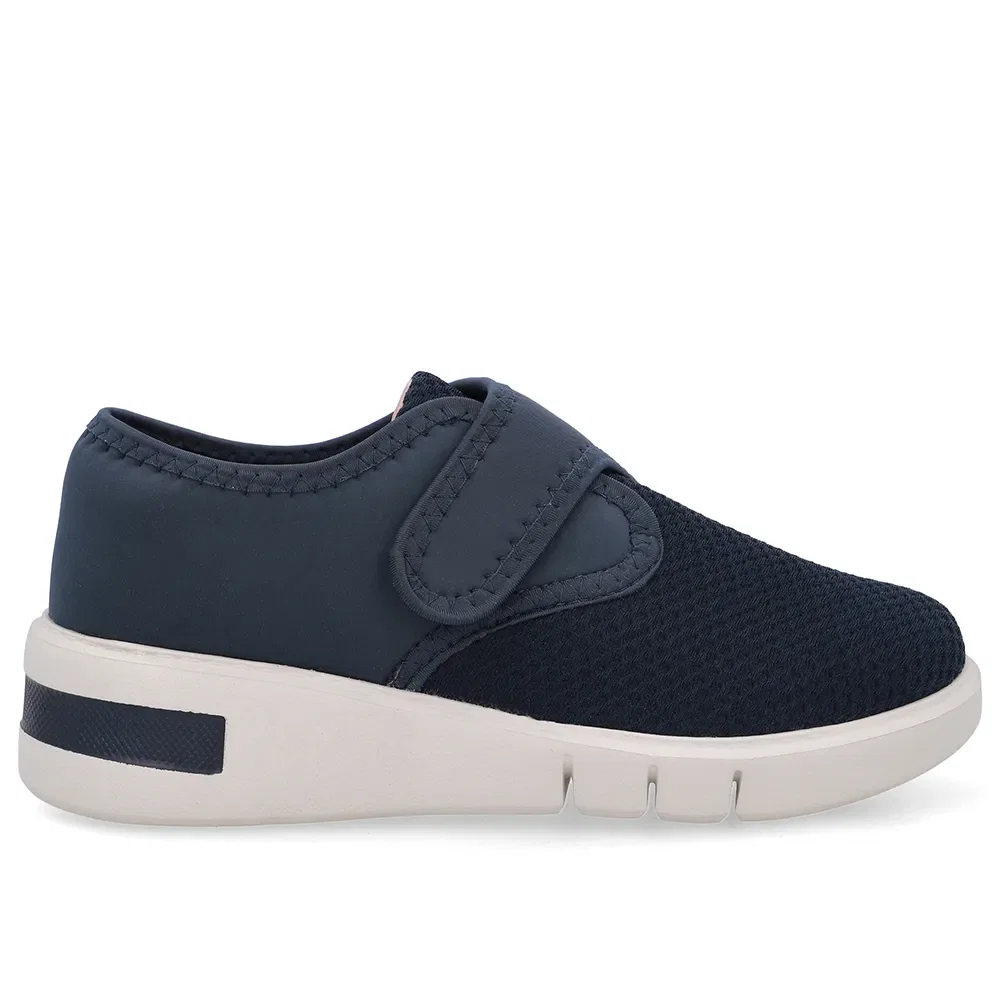 Tênis Tecido Azul Fecho-Flex