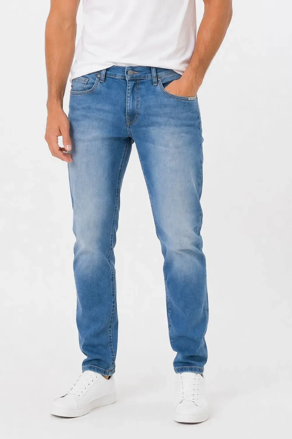 Calça Jeans Regular Básica Sofisticada Polo Wear Jeans Médio — imagem 1