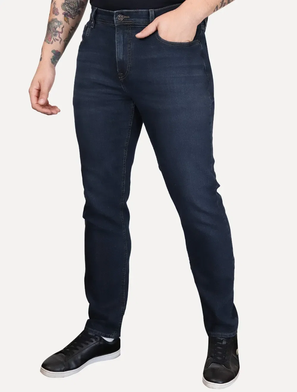 Calça Tommy Hilfiger Masculina Regular Line Straight Denton Azul Marinho