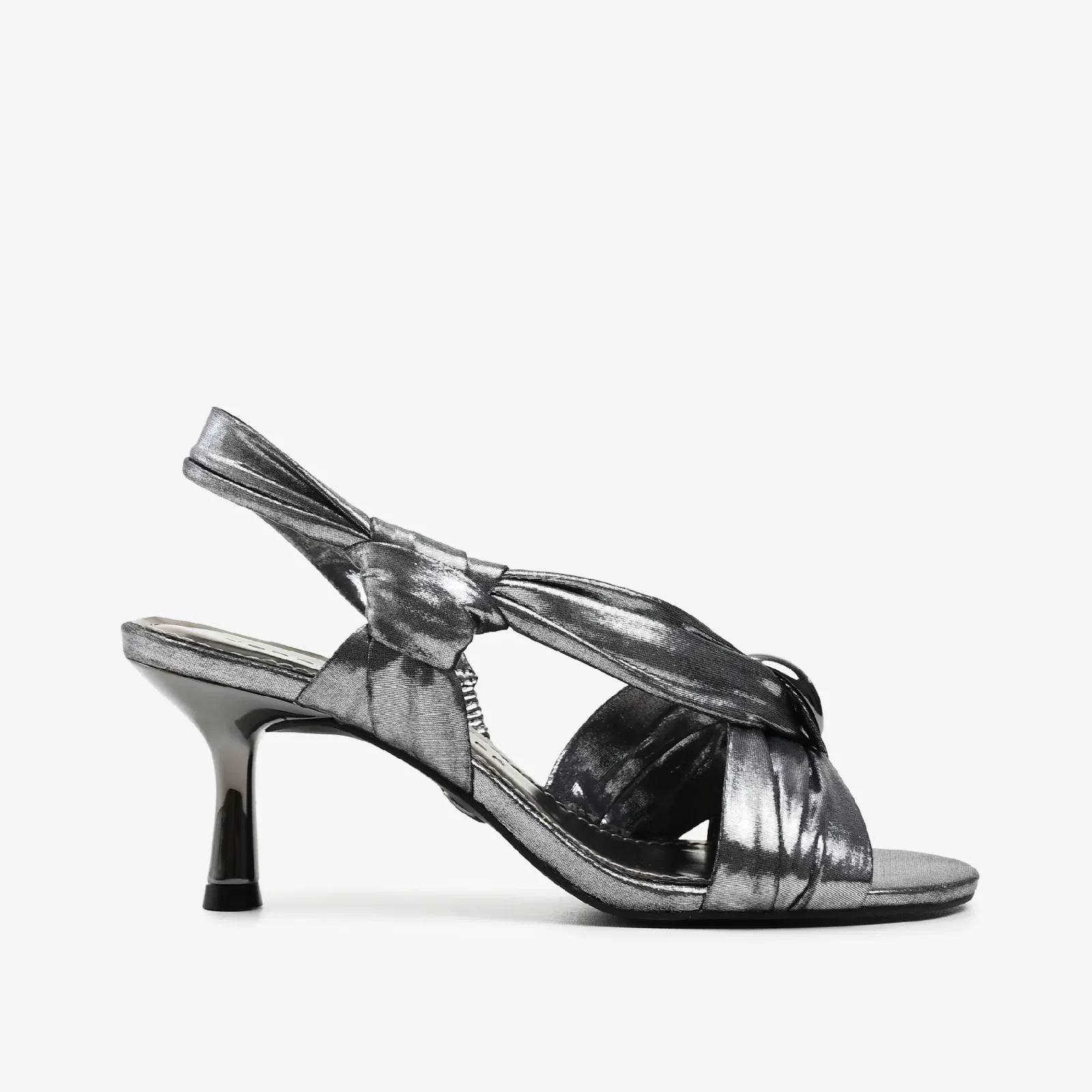 Sandália Tecido Metal Prata Velho — imagem 1