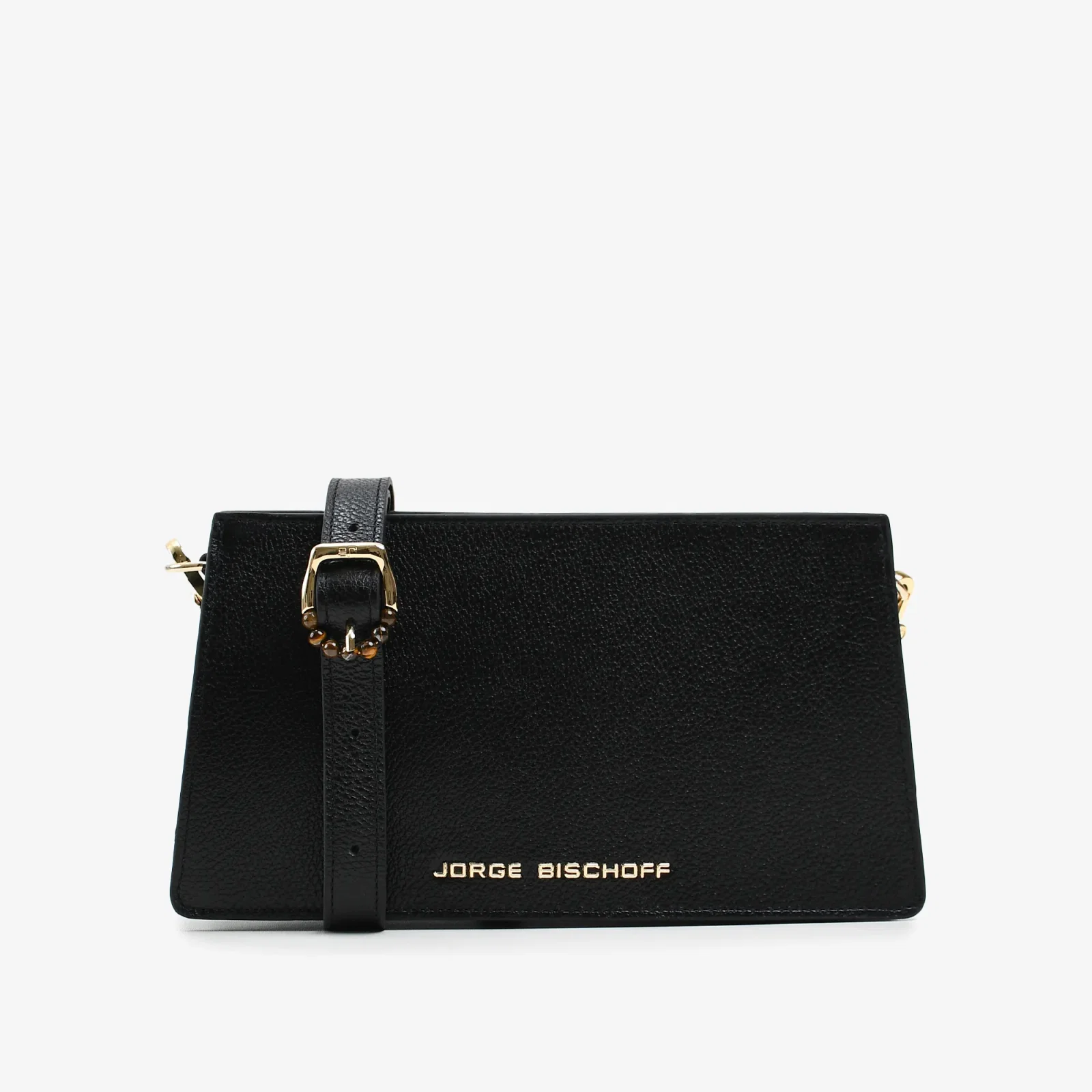 Bolsa Transversal Preto Couro