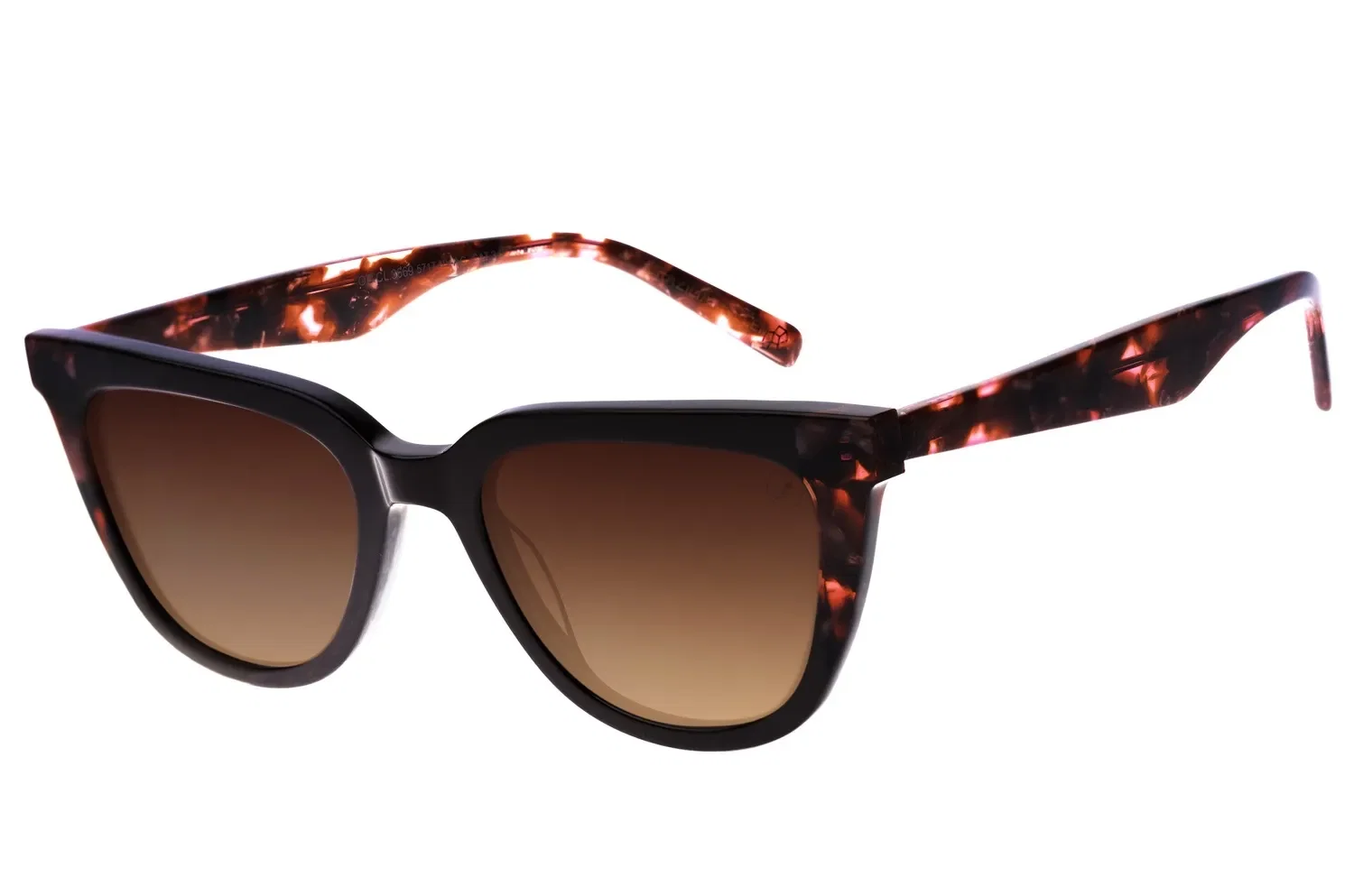 Oc.cl.3669.5717 - oculos de sol kbt, degrade marrom, vinho