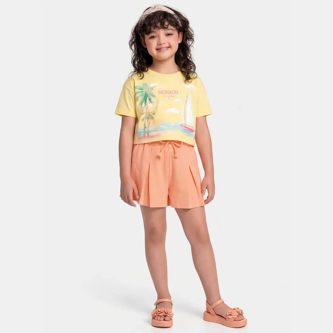 Conjunto blusa e short praiano