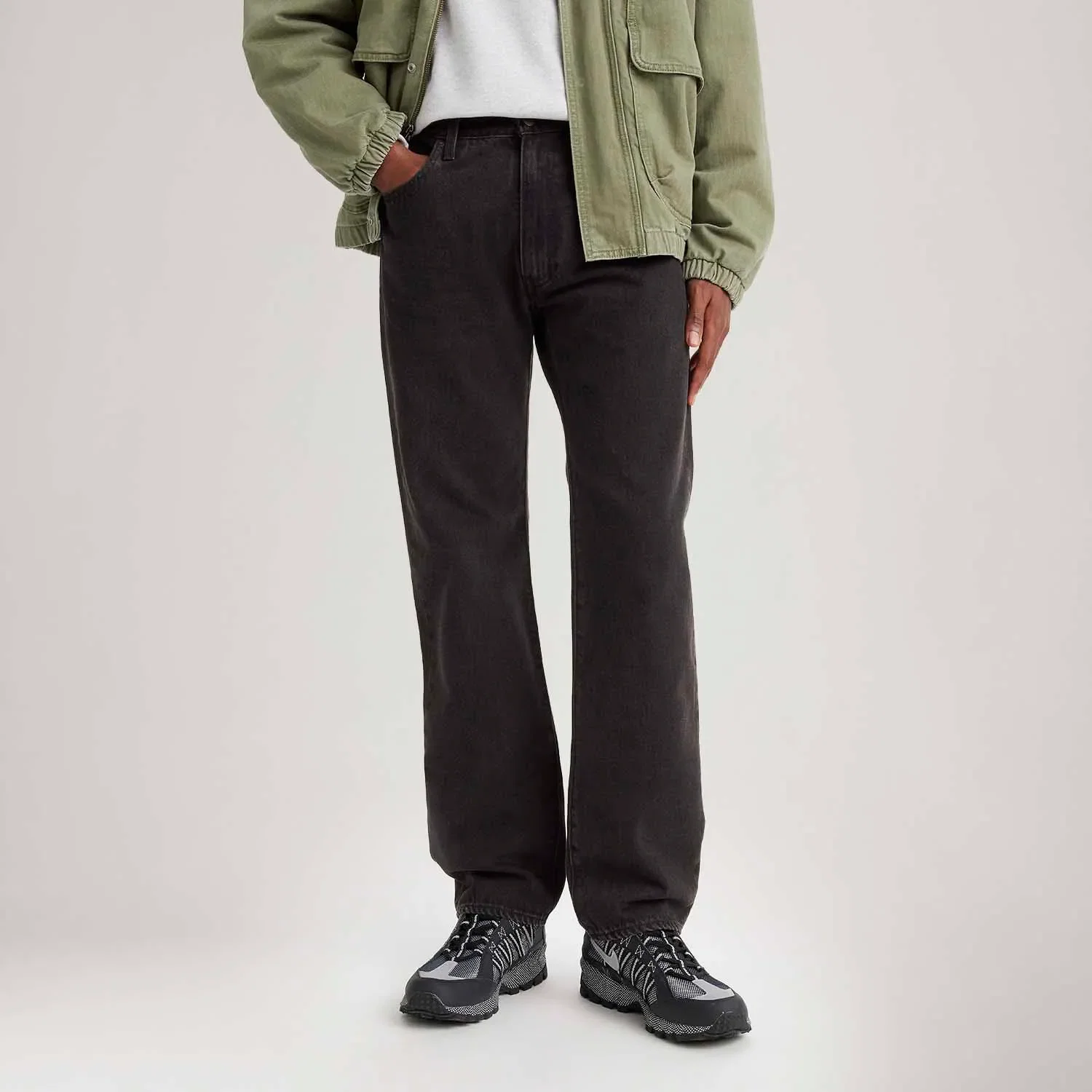Calça Jeans Levi's® 555® Relaxed Straight Preta — imagem 1
