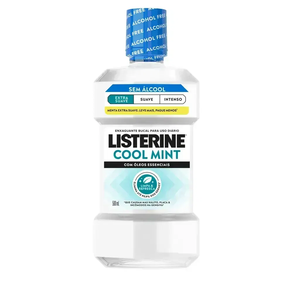 Enxaguante Bucal Listerine Cool Mint Menta Extra Suave 500ml