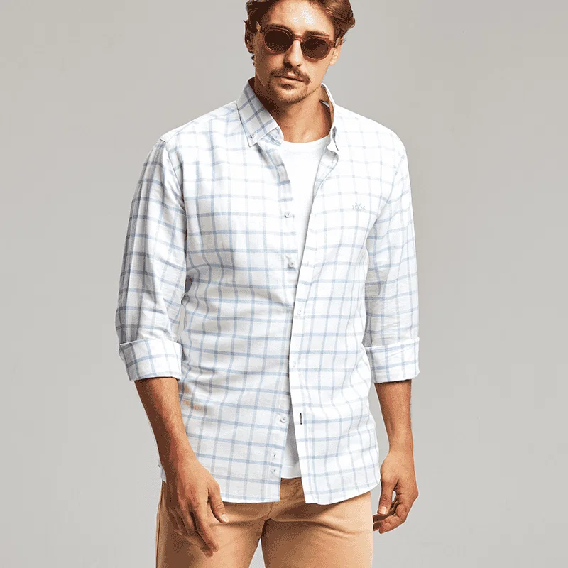 Camisa algodão com linho