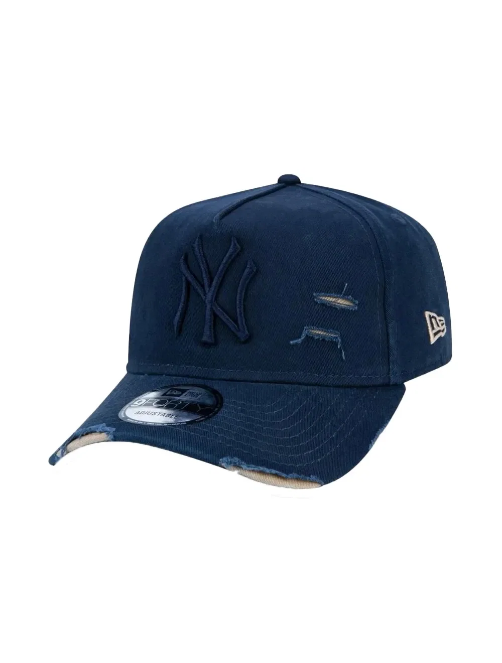 Boné New Era Masculino 9Forty A-Frame MLB Yankees Destroyed Azul Marinho — imagem 1