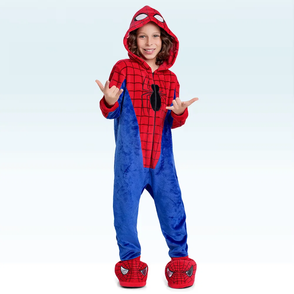 Kigurumi homem aranha em fleece