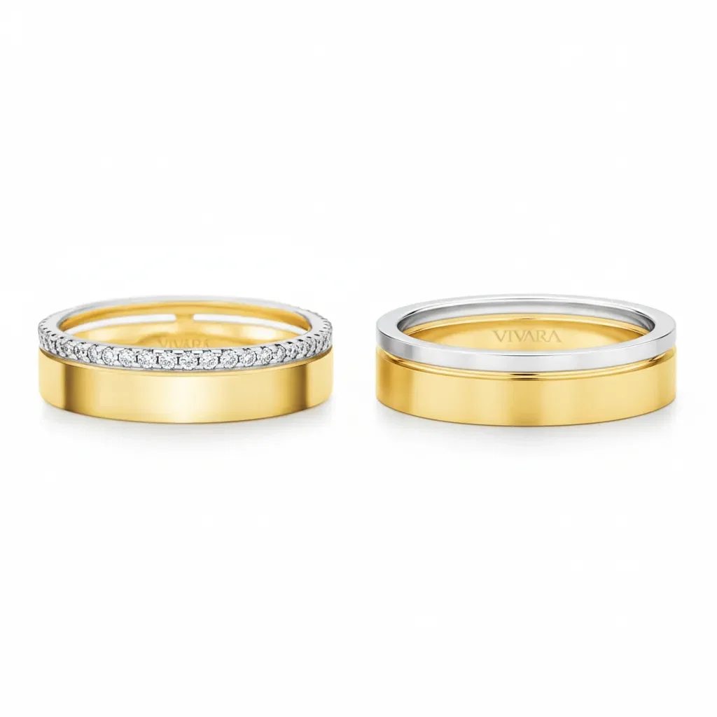 Conjunto Alianças Love me Ouro Amarelo 18k, 5mm