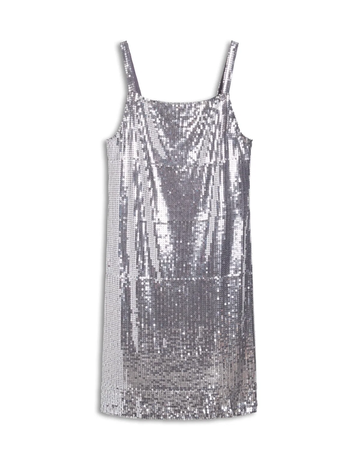 Vestido Paete Squares Prata — imagem 1