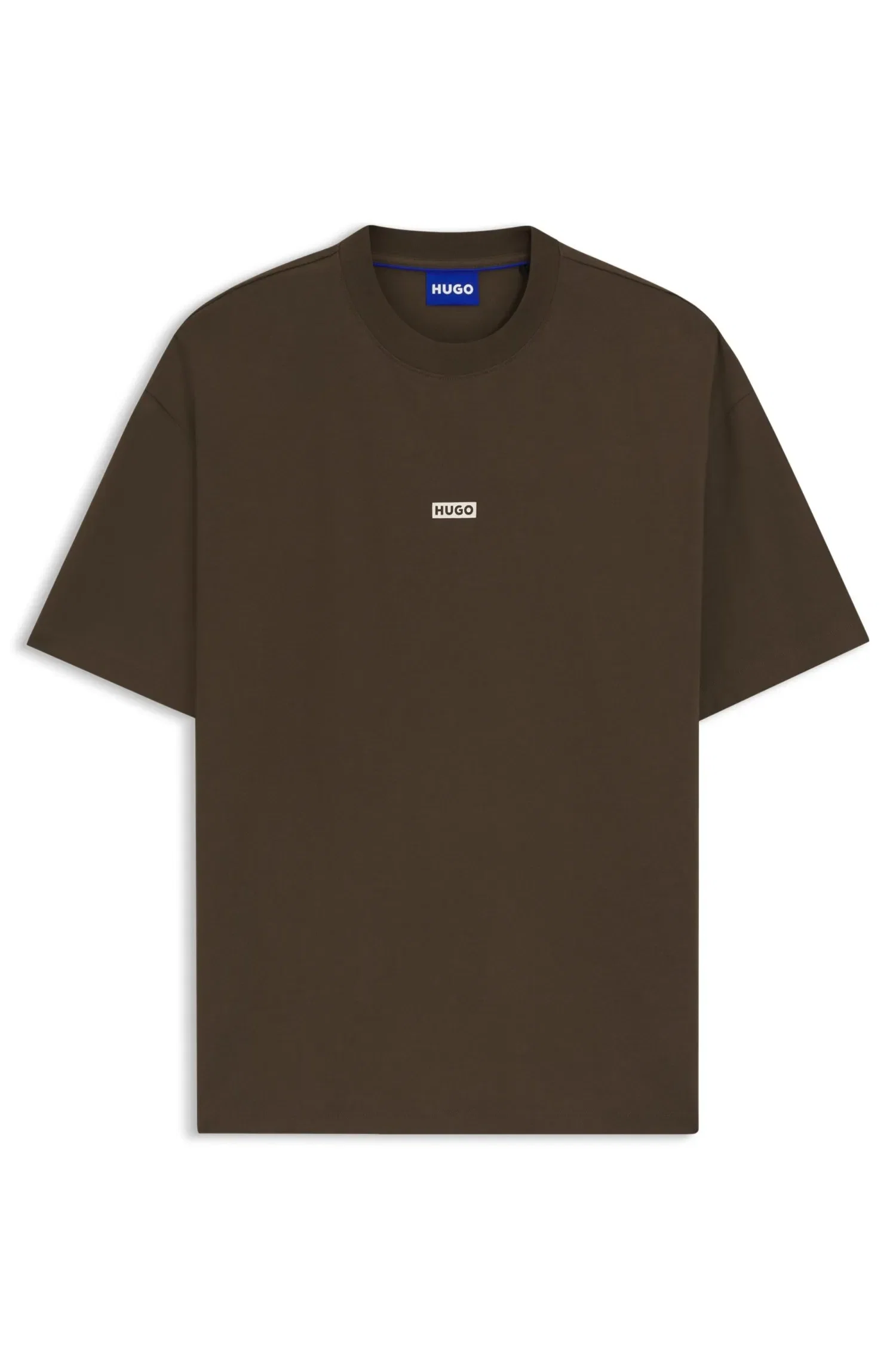 Camiseta De Ajuste Largo Em Algodão Com Logo Artístico