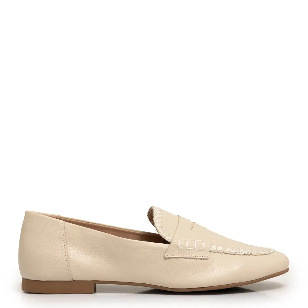 Mocassim Off White Pesponto