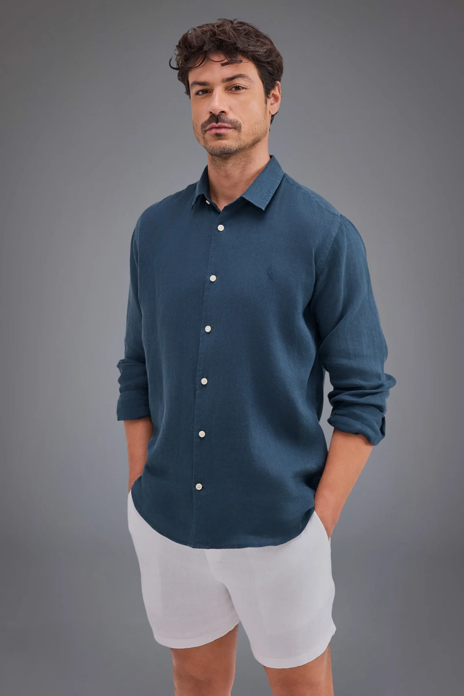Camisa Manga Longa Linho