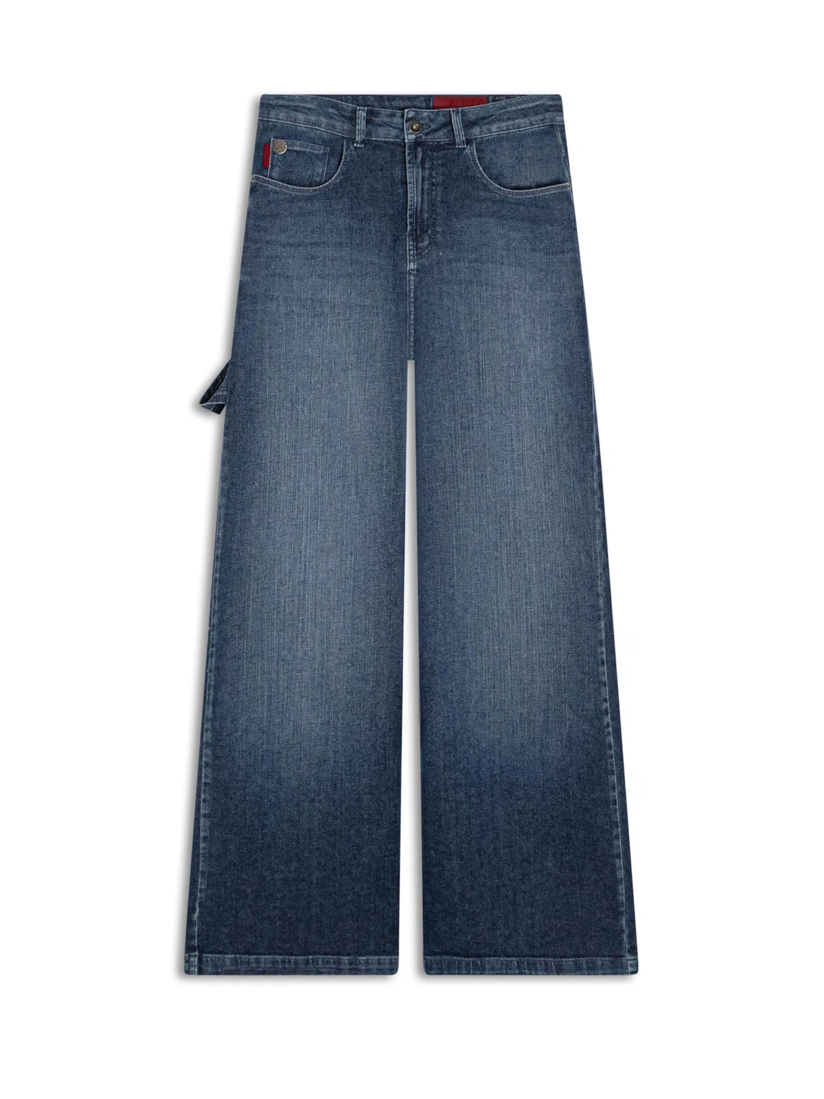 Calça Dark Indigo Elastic Escuro C/ Grampos